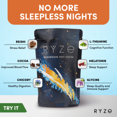 RYZE Hot Cocoa – with 6 Sleep Superfoods to Help Fall Asleep and Stay Asleep - Image 3